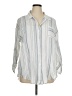 Kona Sol Stripes Blue Long Sleeve Blouse Size XL - photo 1