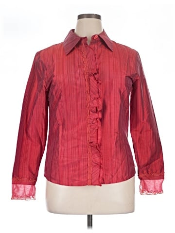 Garnet Hill Long Sleeve Silk Top (view 1)