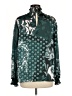 Ted Baker London 100% Polyester Tropical Green Long Sleeve Blouse Size 8 (3) - photo 2