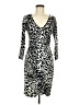 Boston Proper Animal Print Ivory Cocktail Dress Size 6 - photo 1