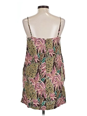 Madewell 100% Linen Goldie Mini Dress in Brushstroke Monstera (view 2)