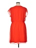 AB Studio 100% Polyester Solid Orange Casual Dress Size XL - photo 2