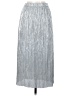 OAK + FORT 100% Polyester Metallic Silver Formal Skirt Size XS - photo 2