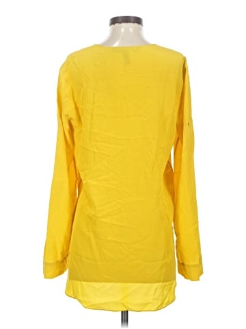 BCBGMAXAZRIA Long Sleeve Silk Top (view 2)