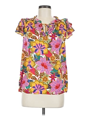Rose + Olive Short Sleeve Blouse (view 1)