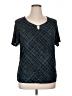 Jaclyn Smith Teal Short Sleeve Blouse Size XL - photo 1
