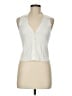 Caroline Constas Ivory Sleeveless Button-Down Shirt Size M - photo 1