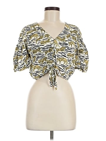 Topshop Short Sleeve Blouse (view 1)
