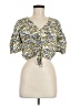 Topshop Yellow Short Sleeve Blouse Size 6 - photo 1