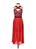 Three Floor 100% Polyamide Red Cocktail Dress Size 0 - photo 1