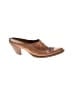 White Mt. 100% Leather Brown Mule/Clog Size 7 - photo 1