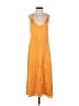 Zara 100% Polyester Orange Casual Dress Size XS - photo 1