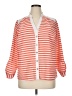 Notations 100% Polyester Stripes Orange 3/4 Sleeve Blouse Size 1X - photo 1
