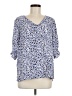 Well Worn 100% Polyester Blue 3/4 Sleeve Blouse Size M - photo 1