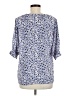 Well Worn 100% Polyester Blue 3/4 Sleeve Blouse Size M - photo 2