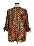 Catherines 100% Polyester Animal Print Orange 3/4 Sleeve Blouse Size 0X - photo 2