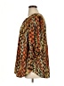 Catherines 100% Polyester Animal Print Orange 3/4 Sleeve Blouse Size 0X - photo 5