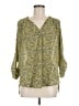 Fun2Fun Green 3/4 Sleeve Blouse Size M - photo 1