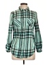 Derek Heart Plaid Teal Long Sleeve Button-Down Shirt Size L - photo 1