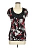 Halo Black Short Sleeve Blouse Size M - photo 1