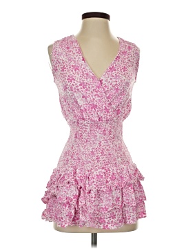 skylar and madison pink dress Skylar + Madison Pink Floral Front Slit Mini Dress Womens Size: S