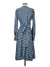Halogen 100% Polyester Print Blue Casual Dress Size S - photo 2