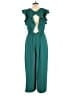 J.Crew 100% Polyester Solid Green Jumpsuit Size 10 - photo 2