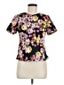 Helene Berman Floral Black Short Sleeve Blouse Size 8 - photo 1