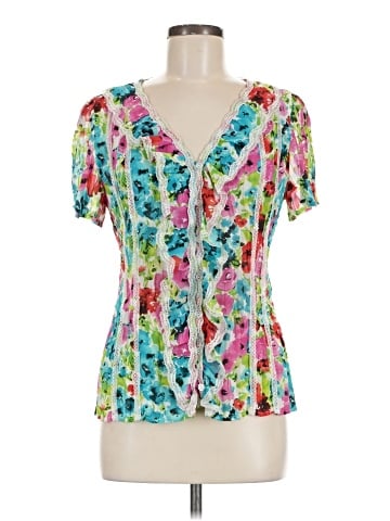 NY Collection Short Sleeve Blouse (view 1)