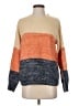 Merokeety 100% Acrylic Color Block Orange Pullover Sweater Size S - photo 1