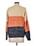 Merokeety 100% Acrylic Color Block Orange Pullover Sweater Size S - photo 2