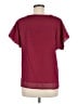 DKNY 100% Polyester Burgundy Short Sleeve Blouse Size M - photo 2