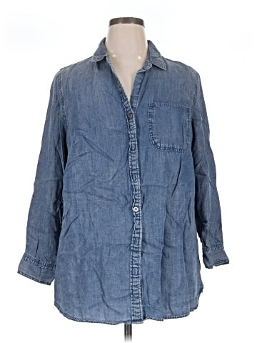 Velvet Heart 3/4 Sleeve Button-Down Shirt (view 1)