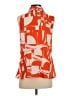 CAbi 100% Polyester Orange Sleeveless Blouse Size S - photo 2