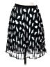 Miss Wu 100% Polyester Print Black Casual Skirt Size 4 - photo 1
