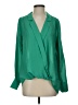 Gibson 100% Polyester Green Long Sleeve Blouse Size S - photo 1