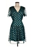 Francesca's 100% Polyester Polka Dots Teal Cocktail Dress Size M - photo 1
