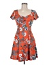 Bebop Print Orange Casual Dress Size M - photo 1