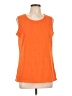 Kasper Orange Sleeveless Top Size L - photo 1