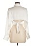 Zara 100% Polyester Ivory Long Sleeve Blouse Size M - photo 2