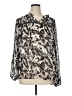 Ann Taylor LOFT Outlet Silver 3/4 Sleeve Blouse Size XL - photo 1