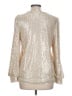 Unbranded Silver Long Sleeve Blouse Size L - photo 2