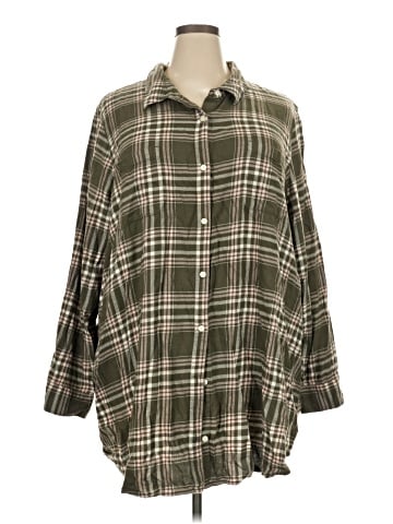Caslon 3/4 Sleeve Button-Down Shirt (view 1)
