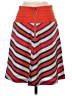 Marc by Marc Jacobs 100% Silk Stripes Orange Red Silk Skirt Size 4 - photo 2