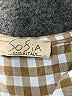 SOFIA Checkered-gingham Brown Casual Dress Size XXS (estimated) - photo 7