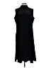 Chico's Solid Black Casual Dress Size L - photo 1