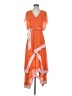 BCBGMAXAZRIA 100% Polyester Multi Color Orange Casual Dress Size 2 - photo 1