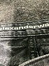 Alexander Wang 100% Cotton Chevron-herringbone Black Gray Jeans Size 30 waist - photo 7