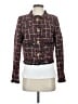 Aqua 100% Polyester Tweed Burgundy Long Sleeve Top Size S - photo 1