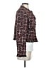 Aqua 100% Polyester Tweed Burgundy Long Sleeve Top Size S - photo 4